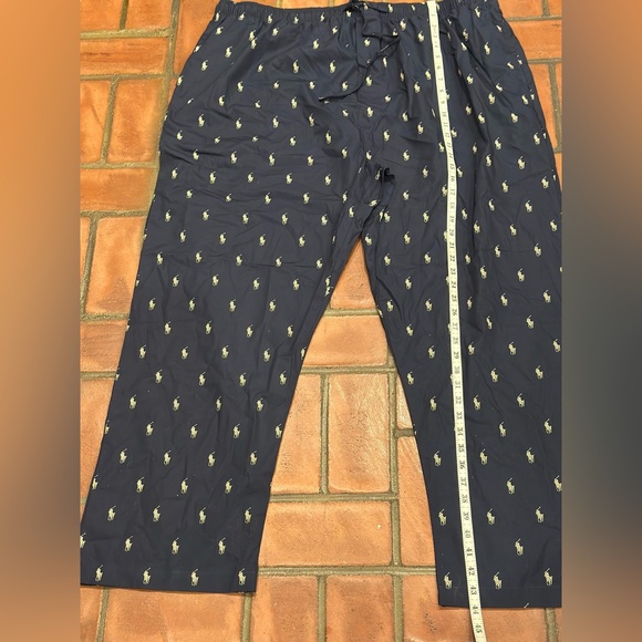NWOT Polo by Ralph Lauren Navy Pajama Set with Repeat Logo Top XL bottom 2XL - Picture 11 of 12